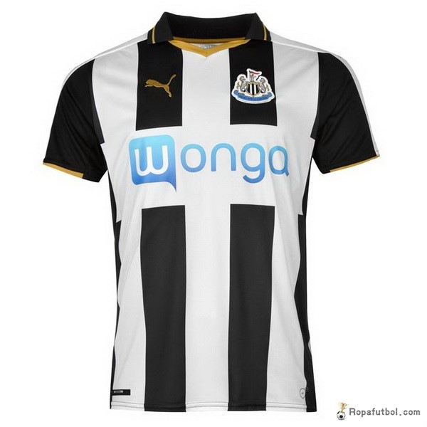 Camiseta Newcastle United Negro Replica Primera Ropa 2016/17 Blanco